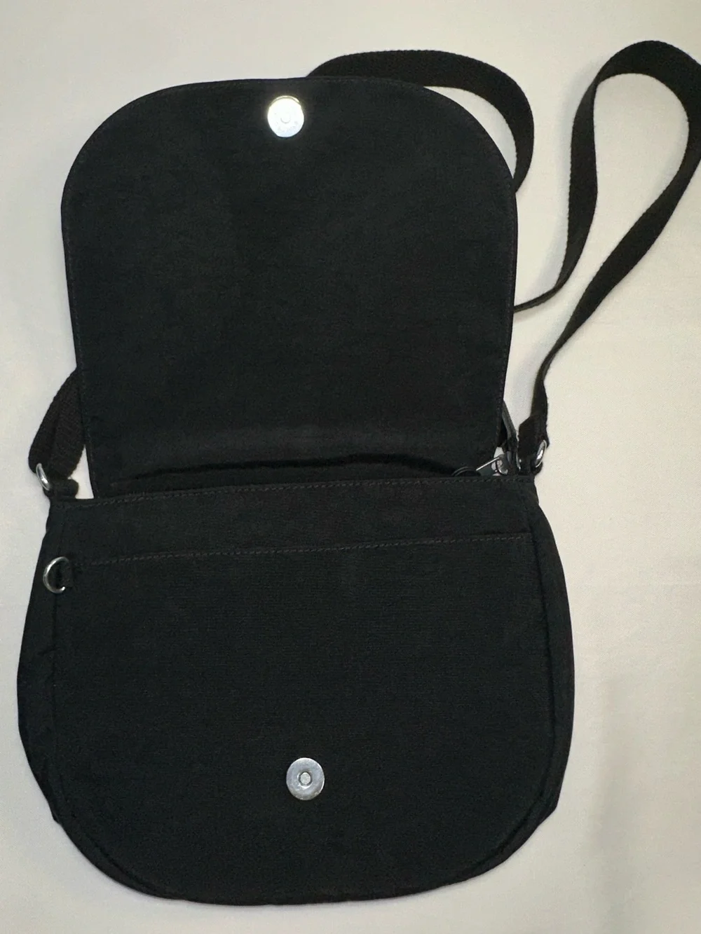 Kipling Lucasta Crossbody Black Tonal Purse No Monkey